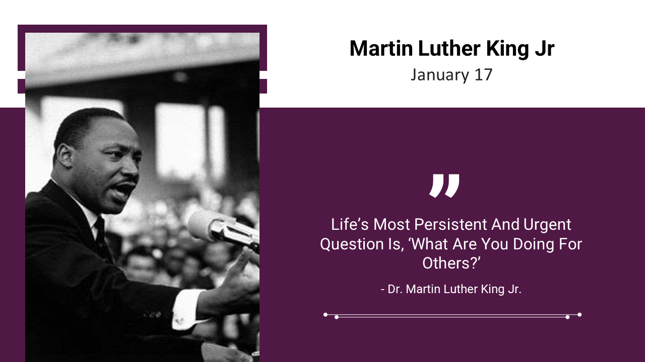 Martin Luther King Jr Google Slides & PowerPoint Templates 
